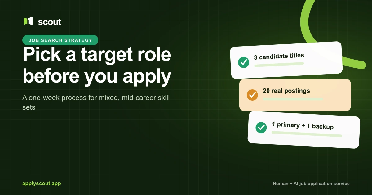 Scout guide to choosing a target role before applying