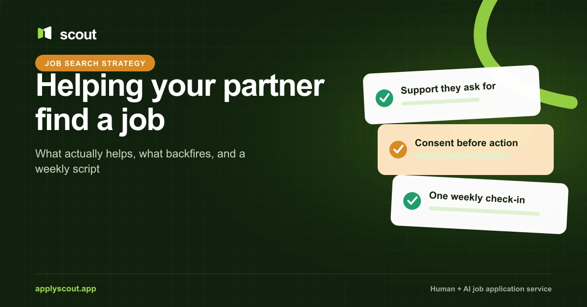 Scout guide to helping your partner find a job