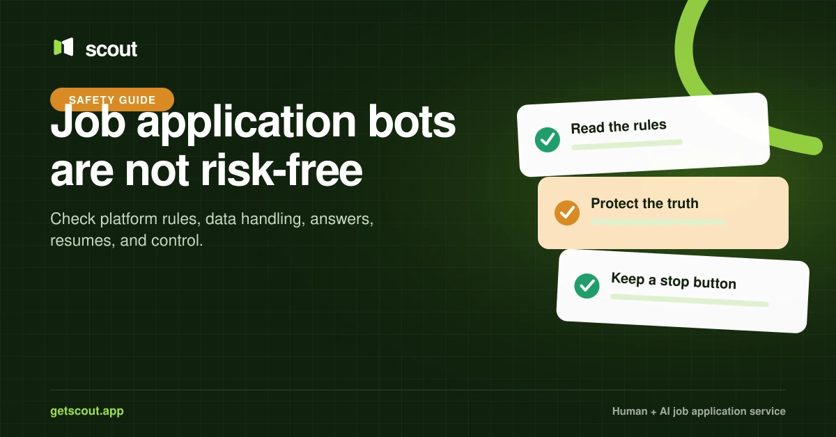 Scout guide to evaluating whether a job application bot is safe
