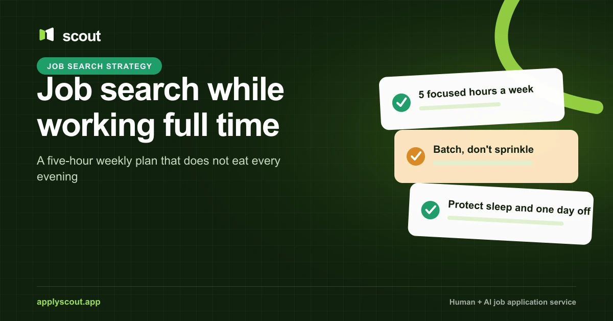 Scout guide to job searching while working full time
